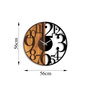 Wallity Reloj de pared Numbers en Nogal y Negro